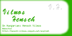 vilmos hensch business card